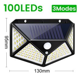 LED Solar Street Light Human Body Sensor Lamp IP65 Outdoor Light Automatische Automatisch aanpassen Hunheid Garden