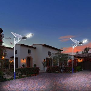 LED Solar Street Lights Waterproof IP66 Buiten Loodlighting Flood Light Solars Lamp Plaza Garden Parkeren 500W 6500K Beveiligingswerf Tuinen Usalight