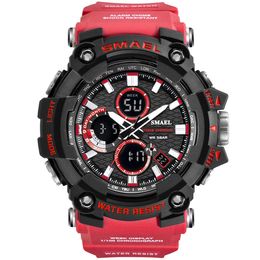 LED montre de sport double fuseau horaire hommes montres 30 m étanche mâle horloge militaire pour hommes Quartz numérique Sport montres-bracelets