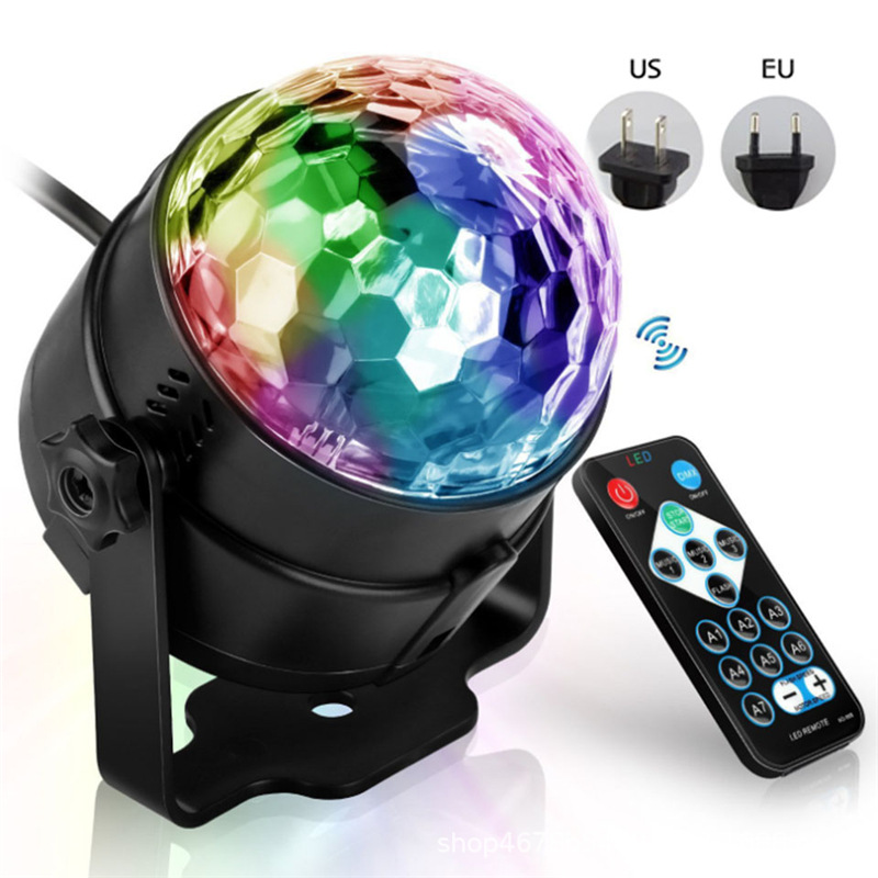 LED Stage Light 3W RGB Crystal Magic Effect Ball LED Par Proiettore di luci stroboscopiche per feste natalizie KTV al coperto