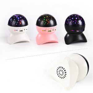 LED Ster Laserprojectorlamp RGB Kinderen Slaapkamer Nachtverlichting BT Muziek Discobal DJ Luidsprekers Feestpodium Kerst Home Decor