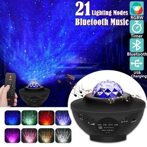 LED Star Projecteur Night Light Galaxy Nova Projecteur Starry Night Lamp Sky avec de la musique Bluetooth en haut-parleur télécommande 155g