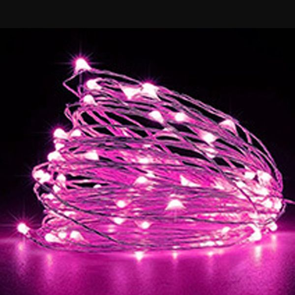 Guirlande LED à piles Micro Mini lumière fil de cuivre argent bandes étoilées pour Noël Halloween décoration intérieure extérieure chambre fête de mariage usalight