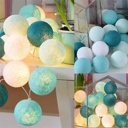 LED String Light Ball 3M 20LEDs Street Outdoor Garland pour Halloween Noël Couloirs Couloirs EU Plug Colorful Fairy Lights Y201006