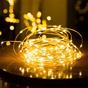 LED String Light Copper Draad Vakantie Verlichting Fairy Light Garland Batterij Werking voor Kerstboom Bruiloft Decor