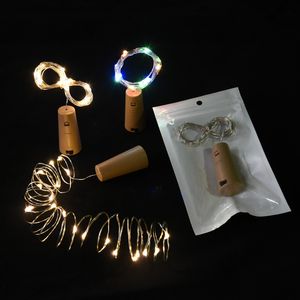 LED String Light Night Fairy Light Multi Color Stopper Vin Bouteille de li￨ge Cork Crestech168