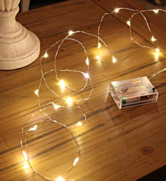 Luces de cuerda LED mini batería con alambre de cobre luces de hadas estrelladas luces de funcionamiento de batería para el dormitorio navidad 5m16ft wa2967264