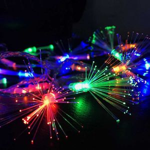 LED-snaren 10M 100LEDs Glasvezel Fairy String Light 220V EU-lamp voor huisdecoratie Wit Warm Blauw Multi YQ240401