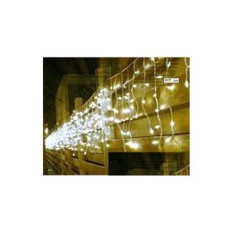 Светодиодные струны 10Mx0,65M 320Led Мигающий свет Лейн Струнные лампы Занавес Сосулька Рождественский фестиваль Огни 110 В-220 В ЕС Великобритания США Au Drop Deli Dhfca