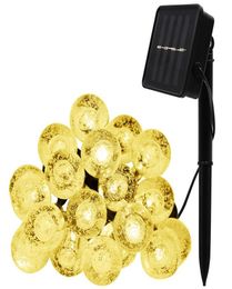 Cadenas LED 16 4ft 30 LED CRISTAL Globe Ball Light Solar Lights Outdoor String Lights para el patio de jardín exterior Fair de Navidad Li29553278