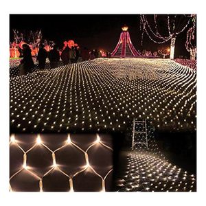 LED -snaren 1600 Lichten 10x5m Gordijnverlichting Flash Fairy Festival Party Licht Kerstbasis Decor Drop Delivery Holiday OT0B2