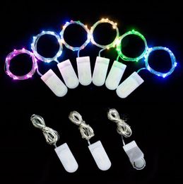 LED-snaren 1m 2M 3M Koper Zilver Draadverlichting Batterij Fairy Light voor Kerst Halloween Home Party Bruiloft Decoratie EUB FY8123