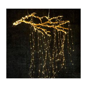 Cadenas LED 280LED Rama Cadena Luces EE. UU. UE Enchufe 20 14 Cuerdas Árbol Vides Alambre de cobre Luz Estrellada Gota Entrega Iluminación Holid Dhjbk