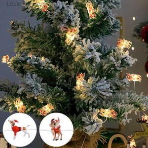 LED cordes 2M lumières de noël chaîne cerf fil de cuivre lampe guirlande fée lumière noël fête de mariage décor vacances YQ240401