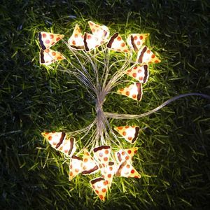 LED Strings 2M20LED étoiles flamants roses Pizza fil de cuivre lumières chaîne Bouquet gâteaux décor cadeaux pour copines fée guirlande fête d'anniversaire YQ240401