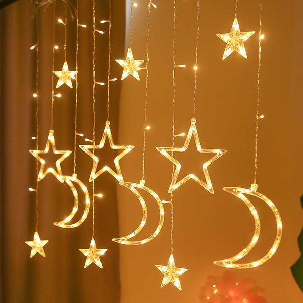 LED Cordes 3.5M Ramadan Lune Led Lumières Ramadan Décoration 2023 L Guirlande Lumineuse Eid Al Adha Islamique Musulman Eid Mubarak Salle Fête Fournitures P230414