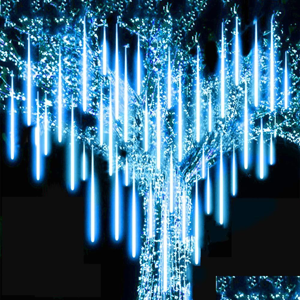 Stringhe Led 8 Tubi Impermeabile Solar Meteor Shower Rain Tubi String Lighting Per La Decorazione Di Nozze Del Partito Luce Di Vacanza Di Natale 30 Dhyf5