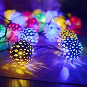 LED cordes boule fée chaîne lumières décoratives à piles intérieur extérieur Patio balustrade décoration de mariage YQ240401