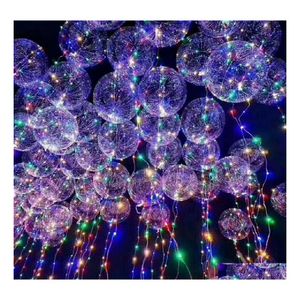 LED -snaren Bobo Ball Wave String 5 meter 18 24 36 Ballonlicht met batterij voor kerst Halloween Wedding Party Home Decoratie Dh4vo