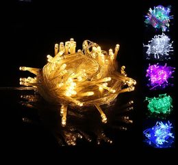 Cadenas de luces LED Luces navideñas 10M 100 Cuerdas LED Luz de decoración navideña 110V para fiesta Boda Lámpara de iluminación navideña LED DBC V7925402