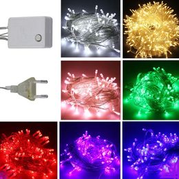 LED -snaren kerstverlichting 10m 100 LED kerstdecoratielamp 110V voor feest bruiloft LED Holiday Lighting Lamp 30 Set