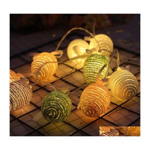 LED -snaren Colorf USB String Lights Easter Eggs Hanging Ornament Happy Decor Event Party Supplies for Home Table Drop levering Ligh Dhglw