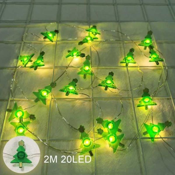 LED-Ketten Kupferdraht Verschiedene Stile Festival Laterne Schnur Weihnachten Schwarzer Hut Schneemann Beleuchtung Dekorative Lichterketten Klein P230414