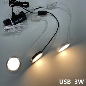 LED-snaren etrnLED USB 5V onder kast Puck-lichtvitrine Plank Tegenverlichting Caravan Camper Camperinterieur Spotlamp 3W YQ240401