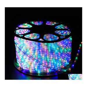 LED Strings LED Rainbow Tube Lampe 110V 220V Fée Neon String Light RGB Garland Éclairage extérieur avec prise US / EU pour le festival de Noël P Dhrpi