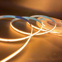 LED -snaren Lichten Flexibele COB Strips Licht ijsblauw 20leds/M Tape Light DC24V DC12V LEDS Rope Stage Home Cabinet Kitchen Diy Lighting Crestech