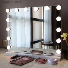 Kit d'ampoules pour miroir de maquillage à cordes LED, 10 lumières USB, luminosité réglable, touches cosmétiques, contrôle des miroirs de courtoisie, lampe YQ240401
