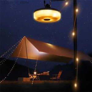 LED-snaren Outdoor Tent Kleurrijke Sfeer Lichtslingers USB Opladen Camping Licht Waterdicht Draagbaar Opbergbare Verlichting Lamp YQ240401