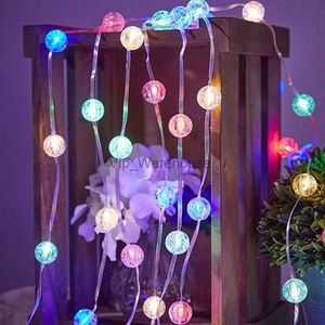 LED Strings Party 100/200/300 LED Globe Ball String Lights Branchez Crystal Bubble Ball Fairy String Light 8 Modes pour la décoration extérieure de l'arbre de Noël HKD230919