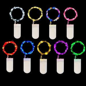 LED-snaren Feest 20 stuks 1-5M Tuinfee Lamp LED Kerstlamp Koperdraad Lichtslingers voor Bruiloft CR2032 Batterij-aangedreven Garland Party Decor HKD230919