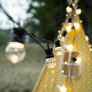 LED-snaren Feest 23 meter Patio Lichtslinger Buitenslinger Festoen G50 Globe Lamp Fairy Lichtslingers Aansluitbaar Nieuwjaar Tuin Bruiloft Decor HKD230919