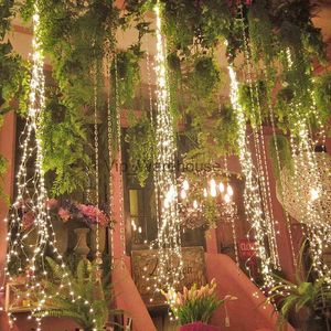 LED Strings Party 280/300 LED vignes lumières fil de cuivre rideau lampe EU/US Plug fée fête de mariage chambre jardin décoration lumière chaîne HKD230919