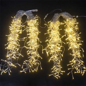 LED Strings Party 400LED 32.8FT Guirlandes lumineuses de Noël en plein air Icicle Light Connectable Rideau Fée pour les vacances de mariage Décor de Noël
