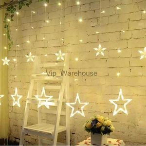 LED Strings Party AC220V Éclairage de vacances LED Fée Étoile Rideau Chaîne luminarias Guirlande Décoration De Noël Lumière De Mariage 2 M HKD230919