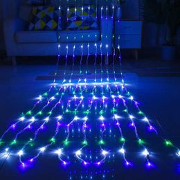 LED-snaren Feest Kerst LED Waterval Meteorenregen Regen Lichtslinger Buitenslinger Licht Bruiloftsfeest Achtergrond Tuindecoratie Verlichting HKD230919