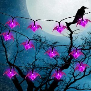 LED Strings Party Halloween Décoration Solaire LED Bat String Light 10M Guirlande étanche pour la maison / Intérieur / Extérieur / Thanksgiving / Festival / Décor de fête HKD230919