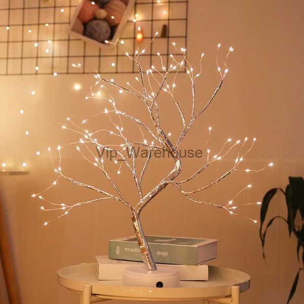 LED Strings Party LED Lampe de nuit de Noël pour la décoration de la chambre à coucher Éclairage intérieur Lampes d'arbre cadeau pour enfants Lampe de nuit alimentée par batterie HKD230919