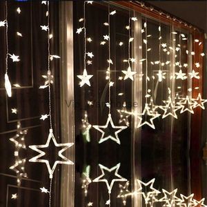 LED-snaren Feest LED-kerstverlichting Stergordijn String LED-slinger Decoratie Kerst Bruiloftslicht 3M Vakantieverlichting buiten AC110V of 220V HKD230919