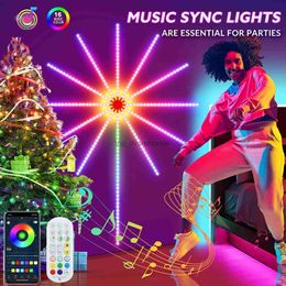 LED Strings Party USB Garland Noël Décoration intérieure LED String Fairy Lights Feu d'artifice RVB LED Bande Lampe Pour La Maison De Noël Fête De Mariage navidad HKD230919