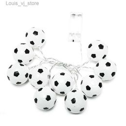 LED cordes ballons de Football chaîne lumières 10 Football guirlande chambre maison fête de mariage noël décoratif YQ240401