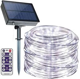 LED-snaren voor buiten op zonne-energie 40FT 8 standen Dimbare Timer afstandsbediening Lichtslinger 1200 mAh Touwen Verlichting op zonne-energie Waterdicht 9759867