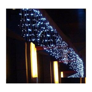 LED Strings String Lights Christmas Outdoor Decoratie 3,5 m Droop 0.30,5 m Gordijn Icicle Garden Xmas Party 110V 220V Drop Delivery L DH6Qi