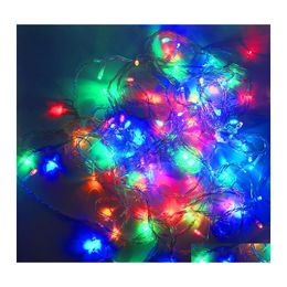 Led Strings Strips 10M String Décoration Lumière 110V 220V Pour La Fête De Mariage Twinkle Lighting Lumières De Noël Drop Delivery Holiday Dhdwa