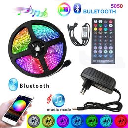 Tira de Led, 20M RGB 5050 música Bluetooth con 600 luces, aplicación de teléfono Control remoto de 40 teclas, decoración para dormitorio, sala de estar