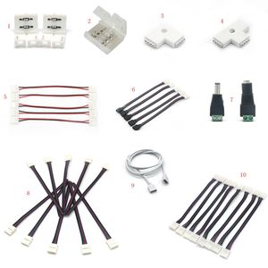 Edison2011 tira de luz LED conector adaptador Cable Clip sin soldadura PCB uso para 3528 5050 5630 RGB 10 Uds envío gratis