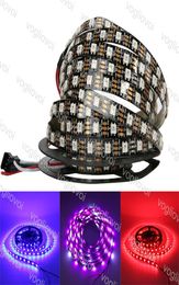 LED STRIP LUMIÈRE DC5V ADRESSABLE INMÉDABLE WS2812B PCB noir blanc 30 60 pixels RGB 2812 Ruban Ruban Imperpose Holiday Lightin774462